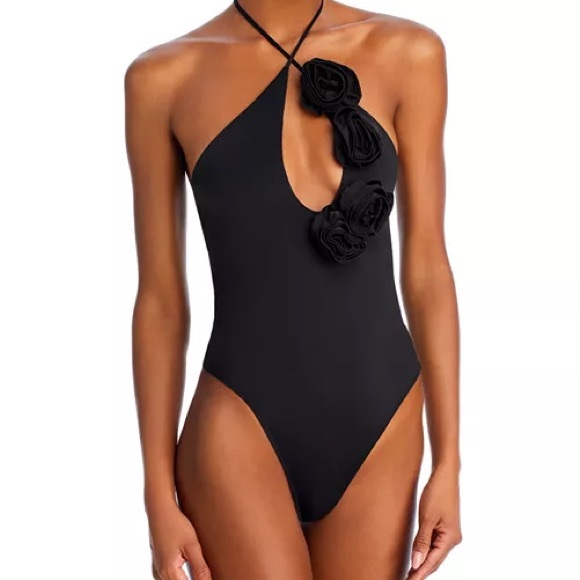 Bardot Tops - Bardot Black Floral Bodysuit